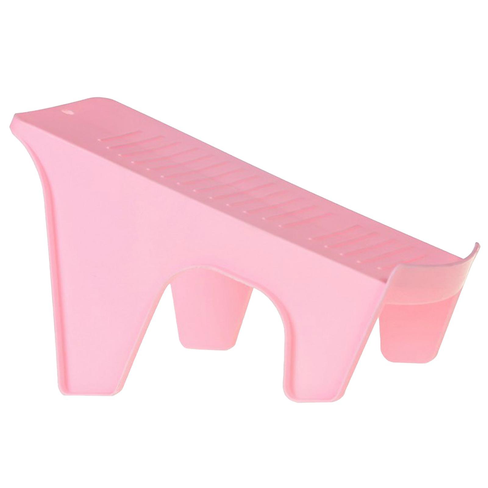 Shoe Stacker Double Layers Space Saving Durable PP Simple Design Tidy Orderly Storage Shoe Slots for Home Office HotelPink