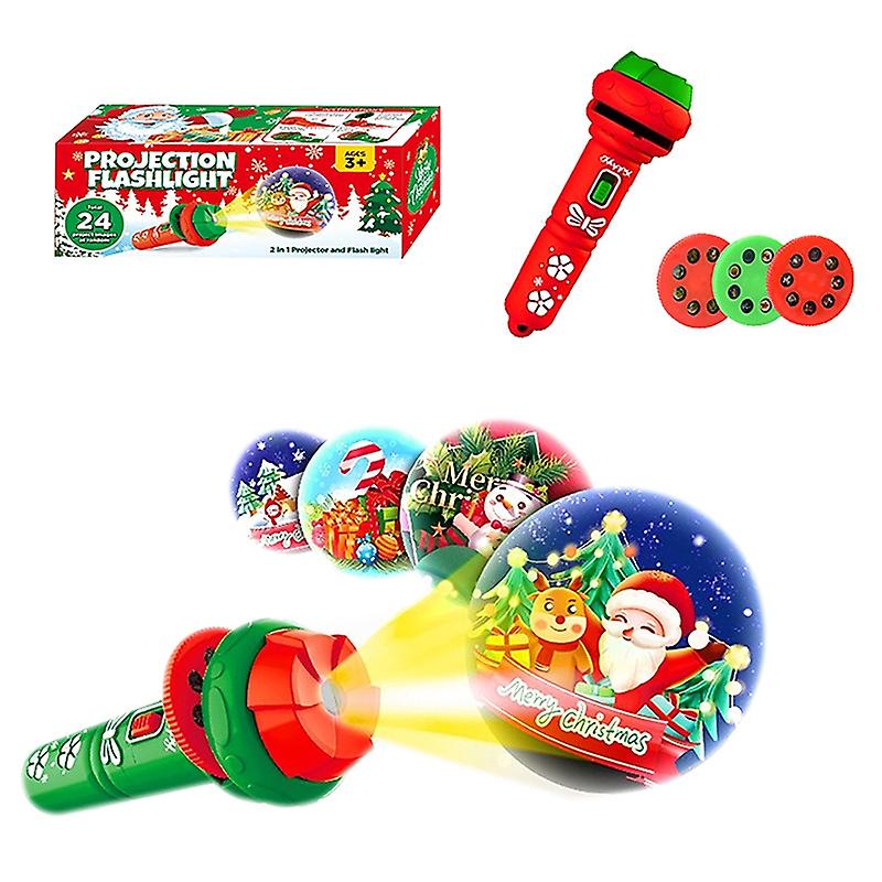 Merry Christmas Kids Favor Projection Toy Light-emitting Santa Pattern Projectio