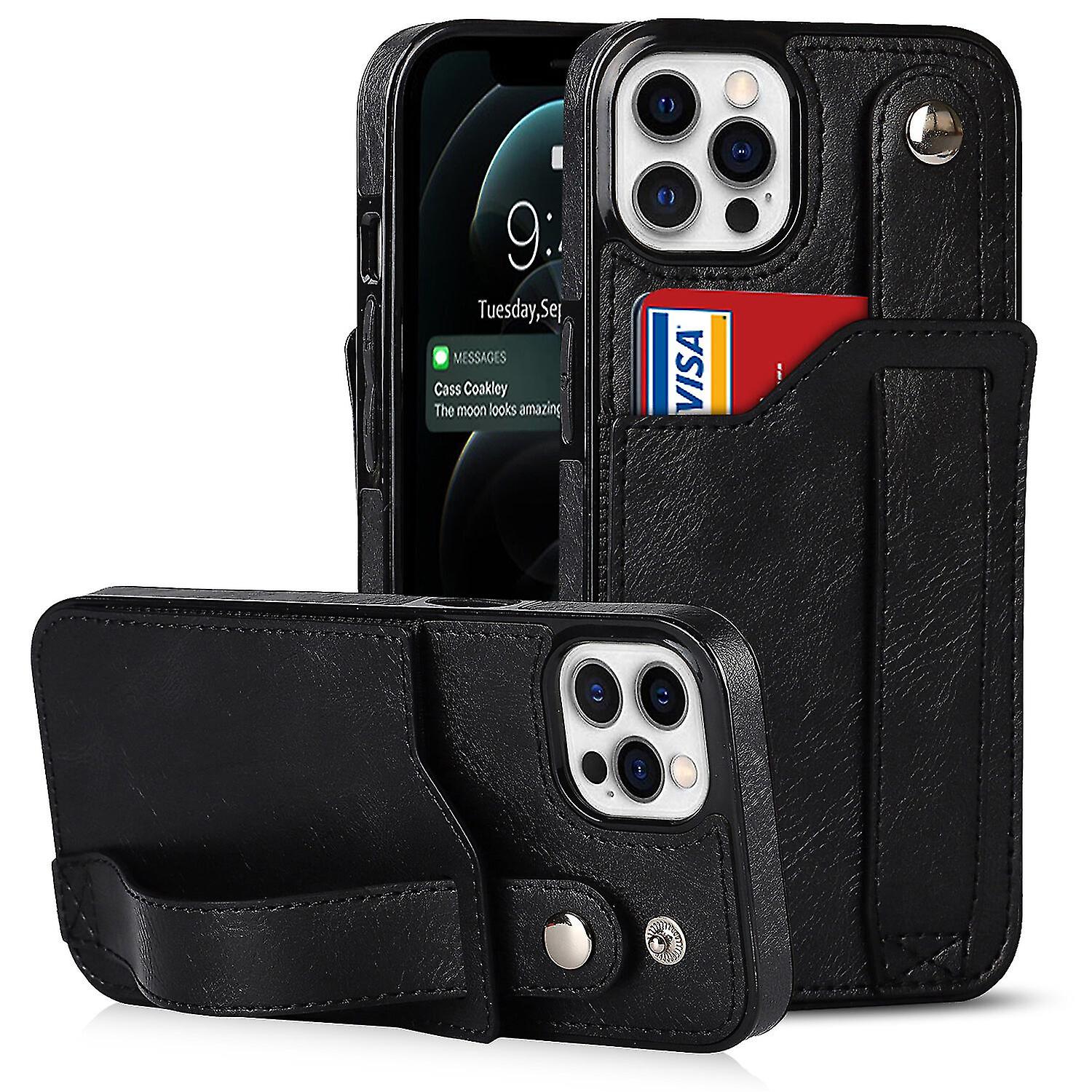 Iphone 14 Plus Case With Loop Card Holder Pu Leather