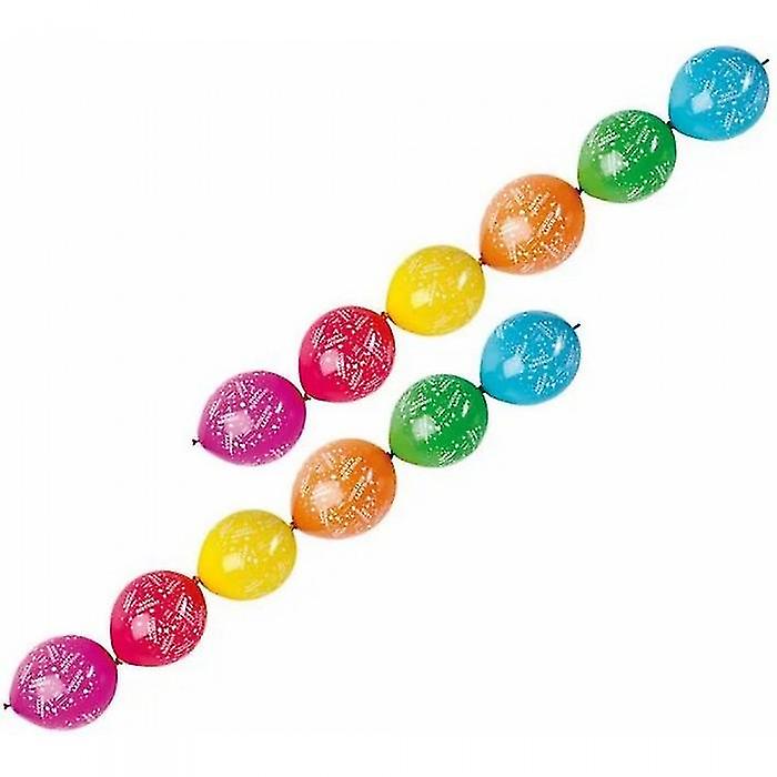 Amscan Latex Garland Happy Birthday Balloon (Pack of 6)