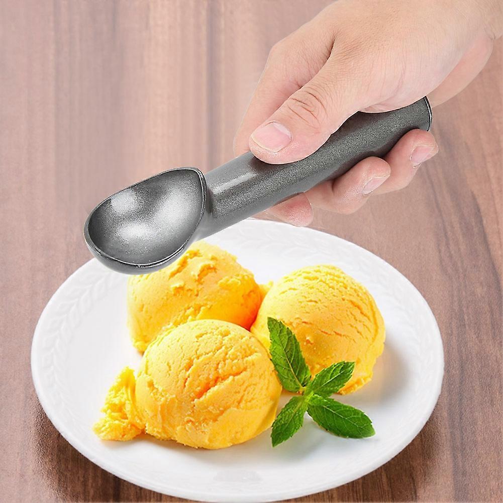 Ice Cream Scoop Ice Cream Spoon Household Aluminum Ice Cream Spoon Scoop Cream Dipper Watermelon Digger Black Kitchen Utensils