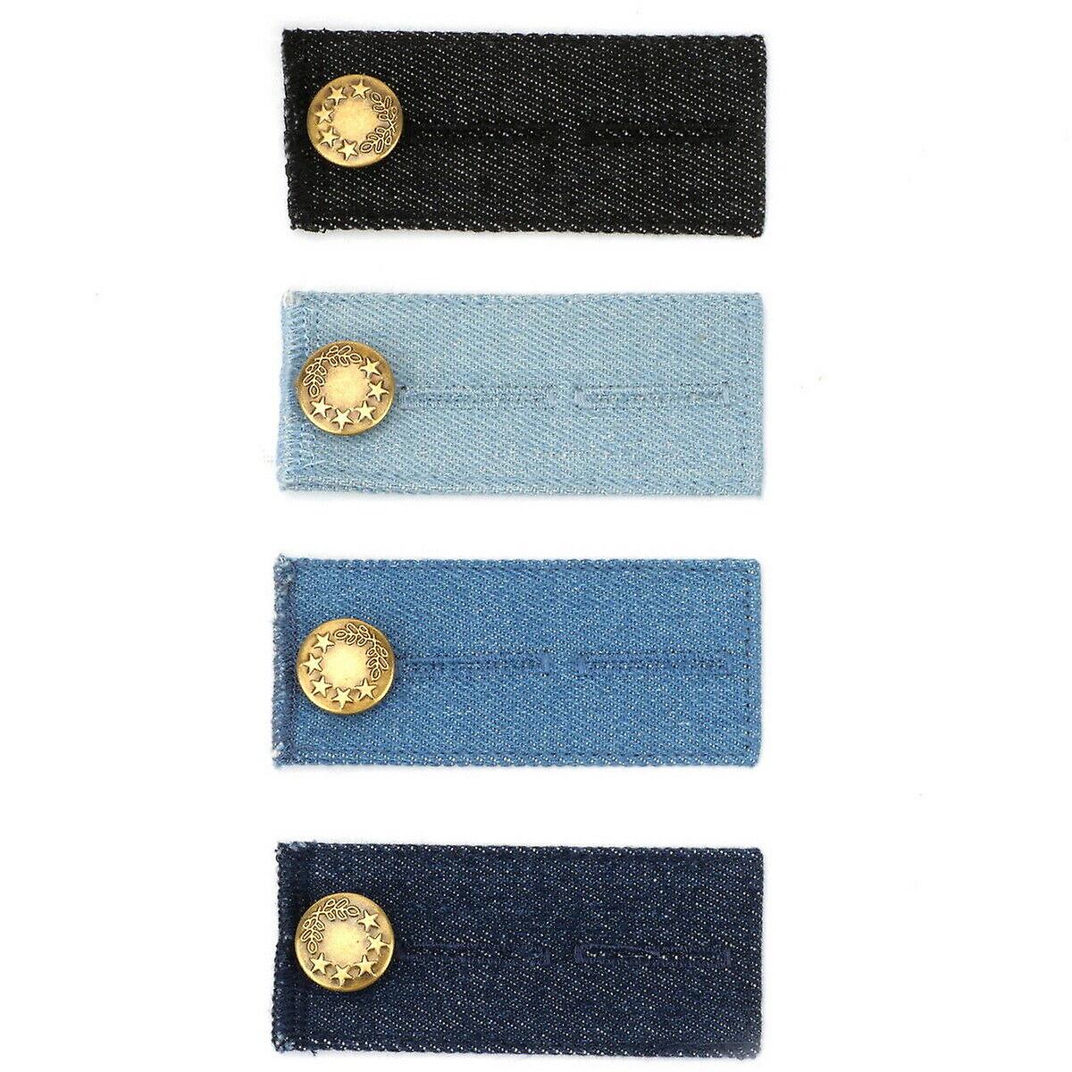 4/8 PCS Denim Waist Extender Button Metal for Jeans Pants Skirt Comfy Expander