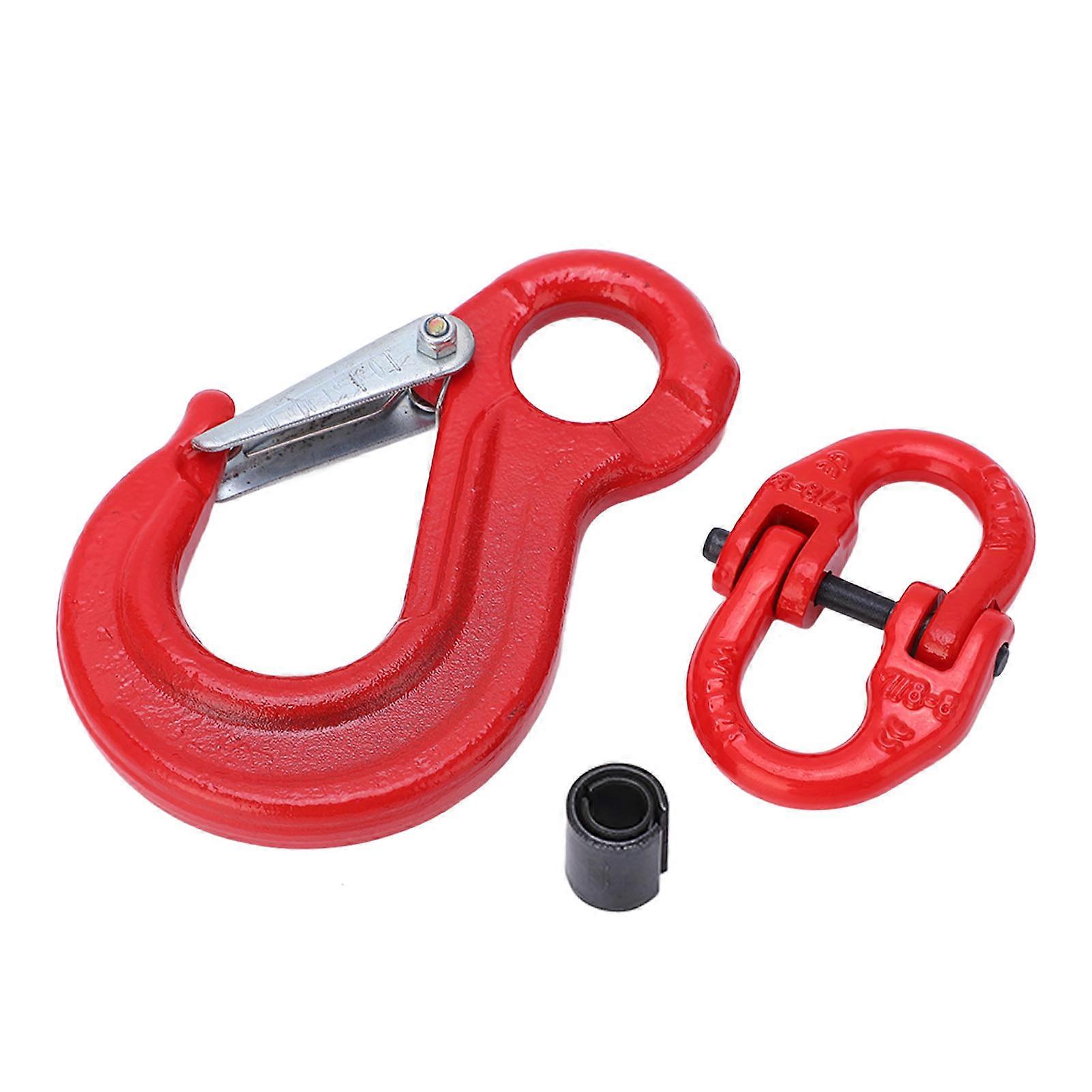 Slip Hook Eye Sling Heavy Duty 2T Bearing Trailer Lifting Chain Connector with 2 Ring Buckle