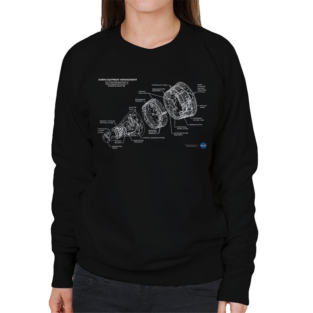 NASA Gemini Spacecraft Schematic Women's Sweatshirt