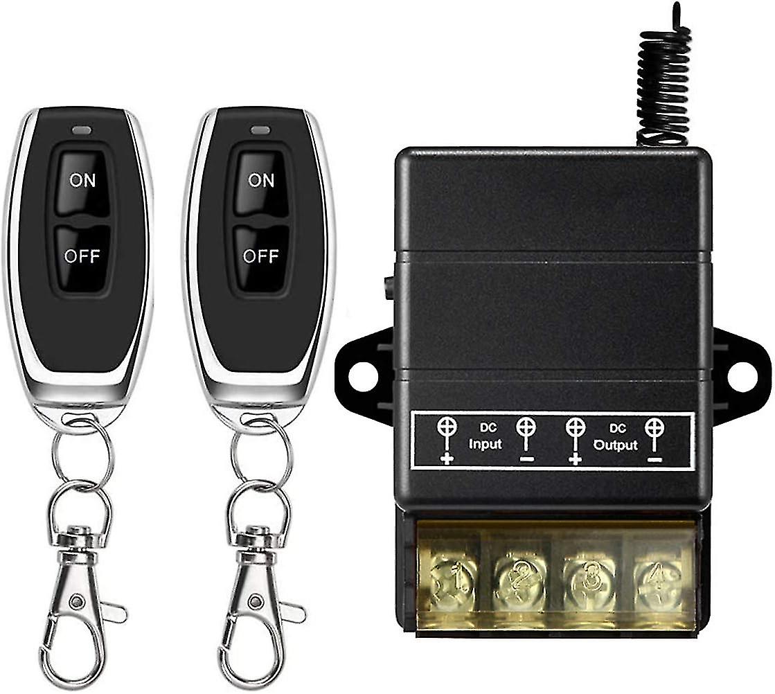 Wireless Remote Switch, Dc 12v/24v/48v/72v Rf For Security System Pump Barrier Door Curtain, 328ft Radius.