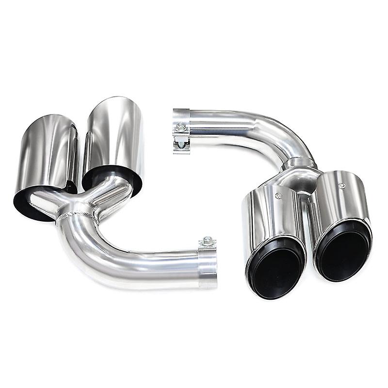 Quad Exhaust Tip For Porsche Cayenne Hybrid Petrol 2018 2019 2020 2021 2022 Muffler Tip Tailpipe Exhaust System Nozzle Tips