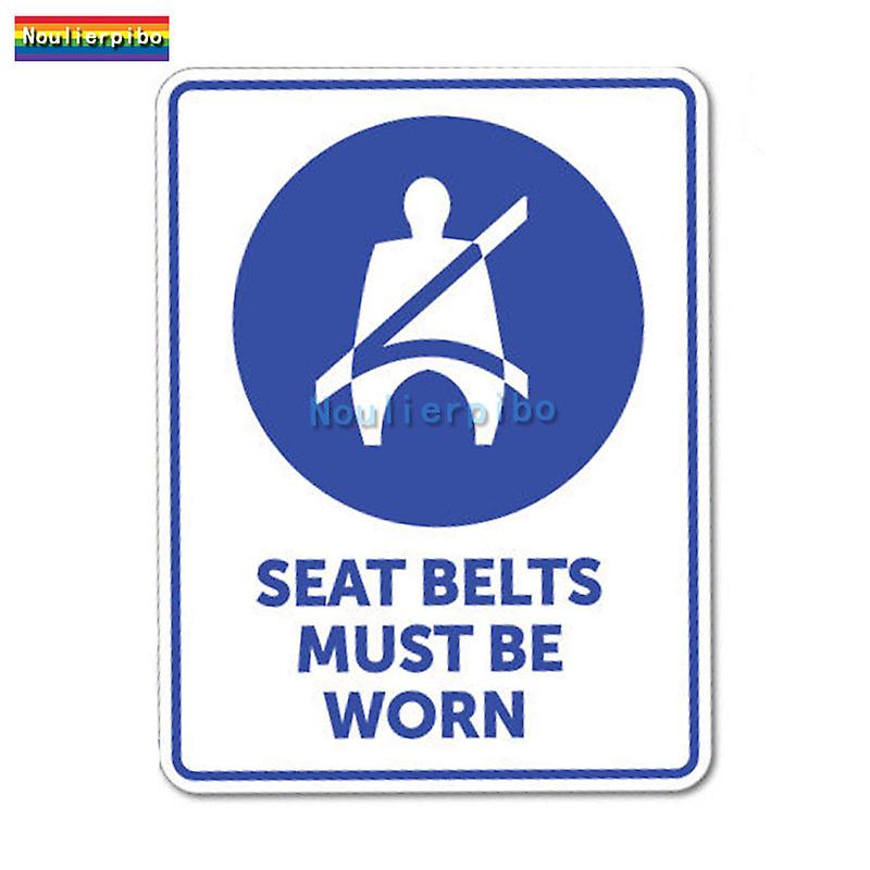 シートベルトは着用する必要があります安全スローガン反射防水PVCデカール車のオフロード車屋内タクシードライバーに適しています