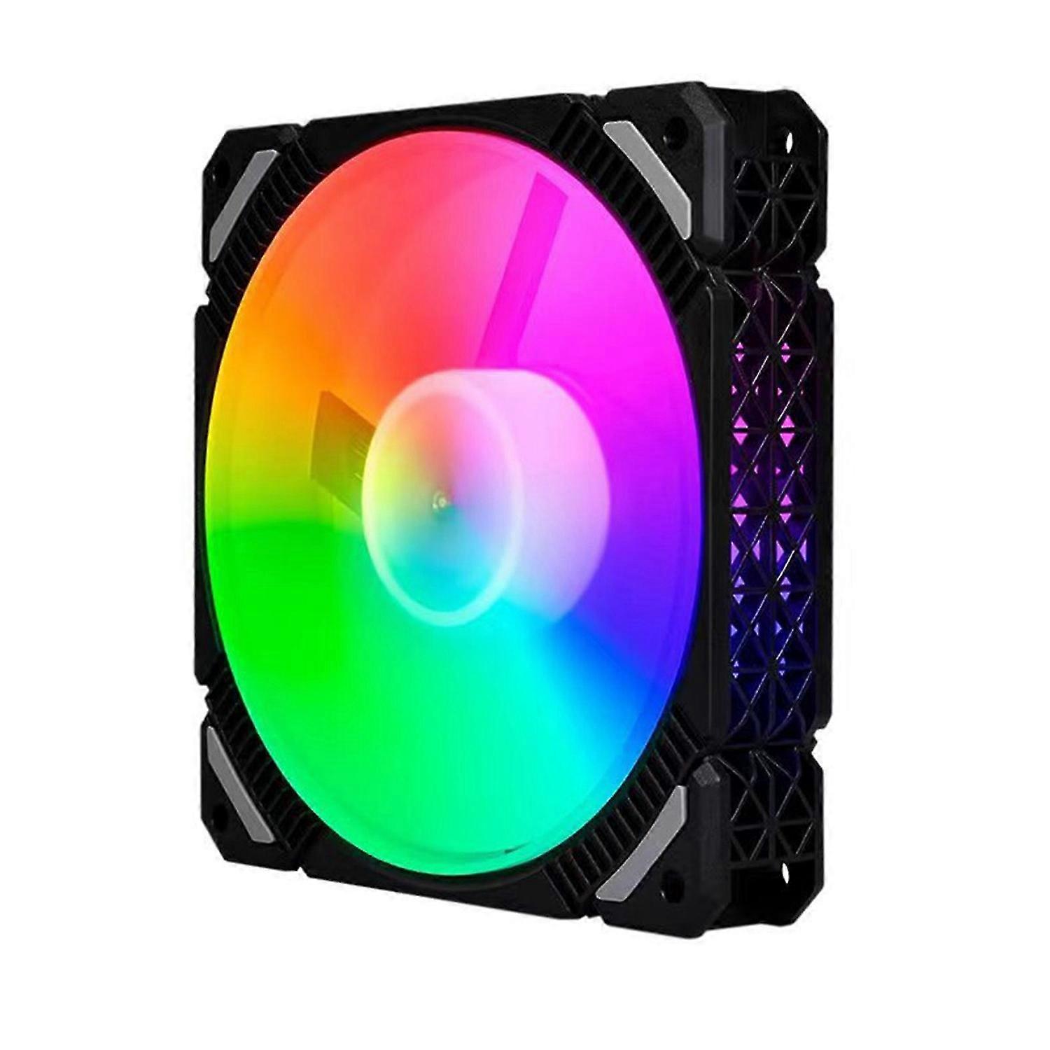 CPU Cooling Fan Quiet Large Air Volume Cool Light Effects Temperature Control ARGB Desktop PC Case C