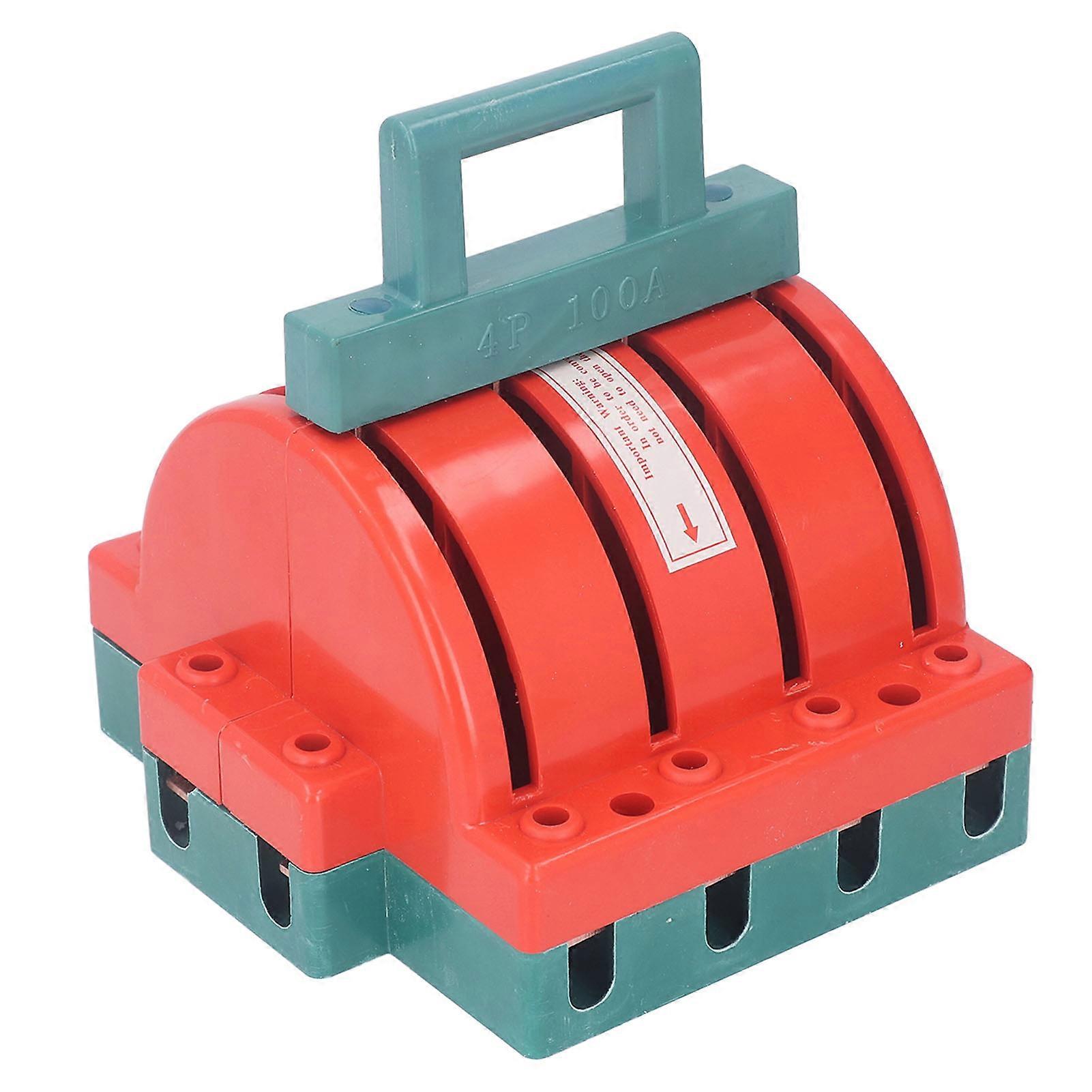 DPDT Power Isolation Switch 4P AC380V 100A Double Pole Double Throw Electrical Disconnect Knife Switch