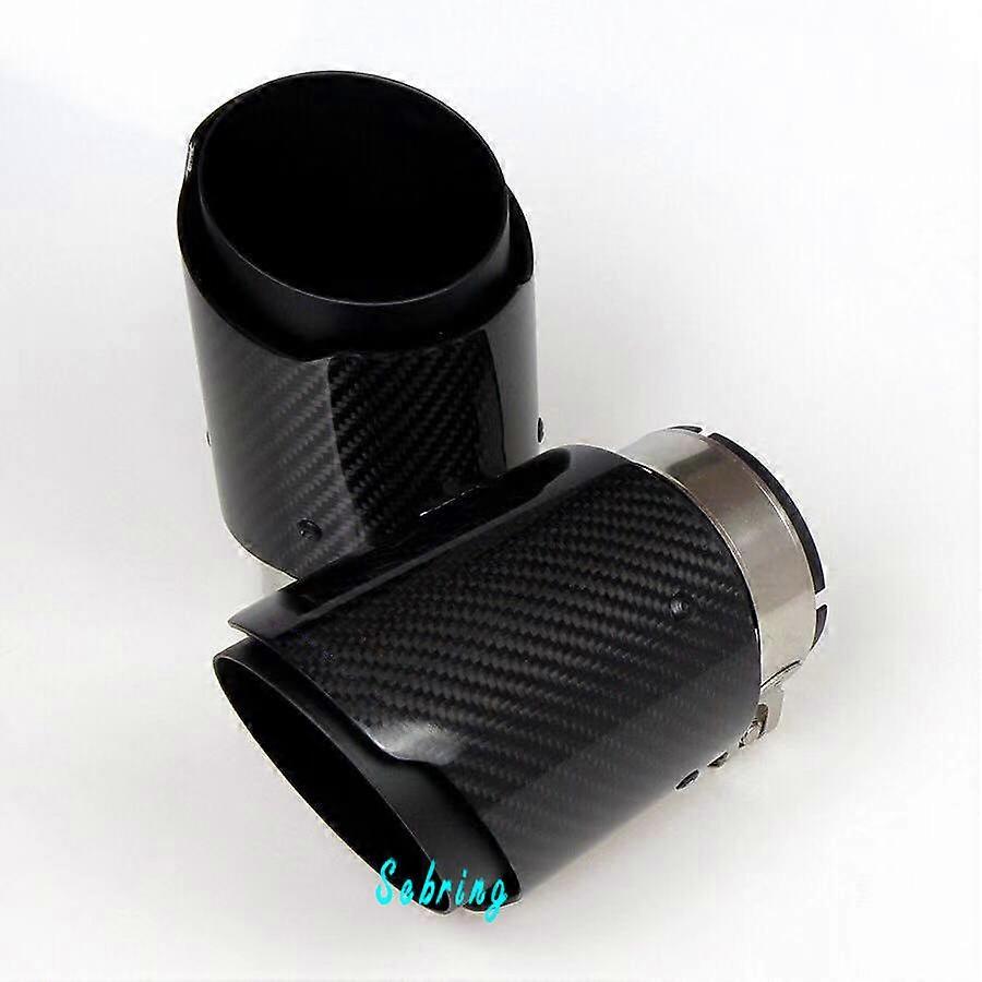 Matt Black Pipe Carbon Fibre Stainless steel Universal Automobile exhaust pipe Muffler Pipe For bmw e46