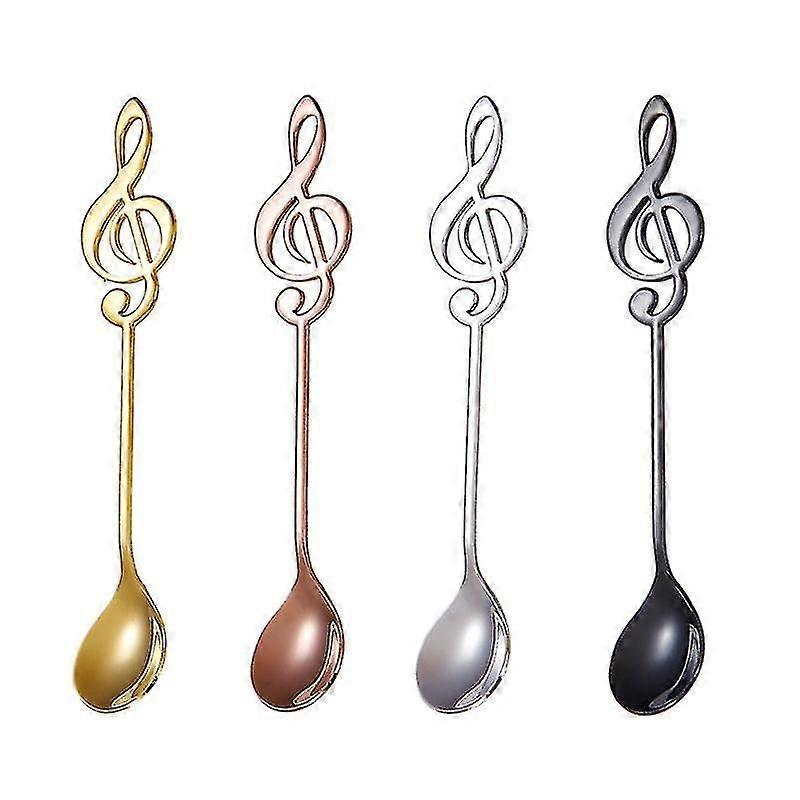 4pcs Kitchen Tableware, Musical Note Coffee Spoons