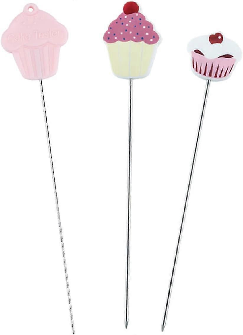 3pcs Stainless Steel Cake Test Detector Cake Biscuit Baking Test Needle Baking DIY Tool Needle Kitchen Baking Gadget
