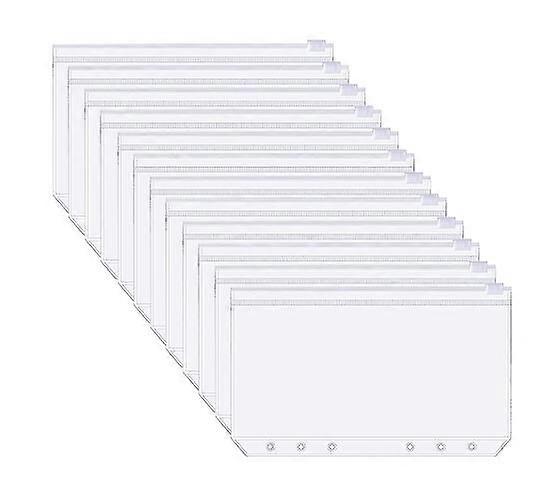 12Pcs Multi-use Budget Inserts Budget Binder Pockets Replaceable Binder Pockets