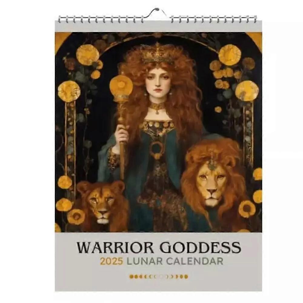 Warrior Goddess 2025 Moon Phase Calendar, 2025 Wall Calendar With 12 Month Large