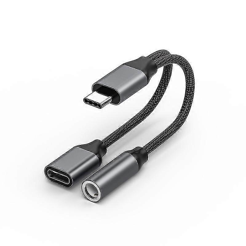 Usb Type C To 3.5mm Headphone And Charger Adapter, 2-in-1 Usb C To Aux Audio Jack Hi-res Dac And Fast Charging Dongle Cable Compatible With Galaxy S23