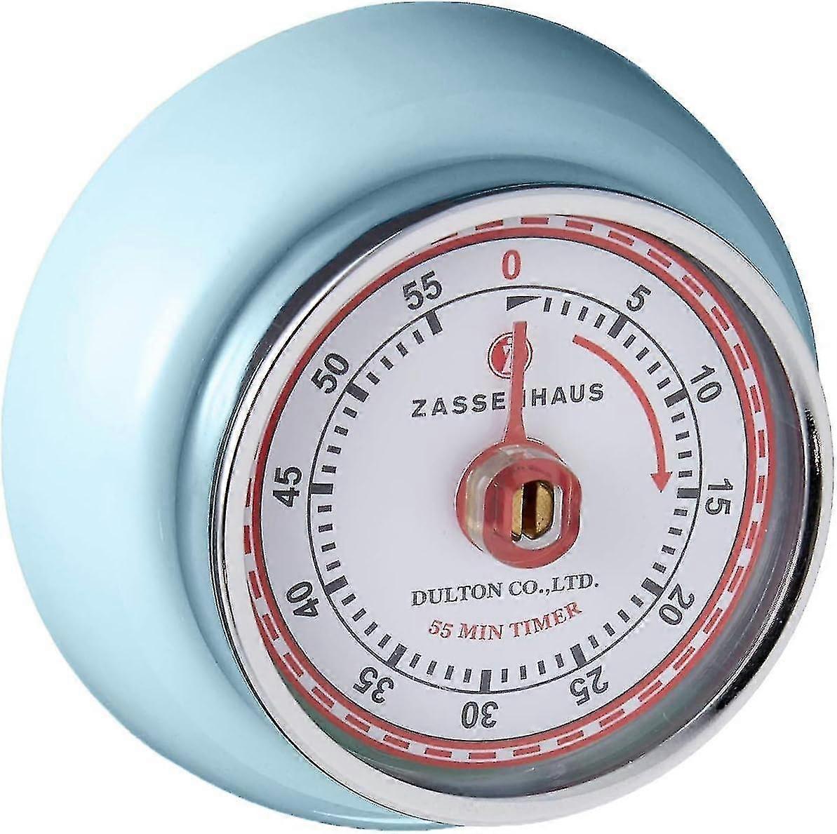 Magnetic Retro Kitchen Timer, Classic Mechanical Cooking Timer (red)