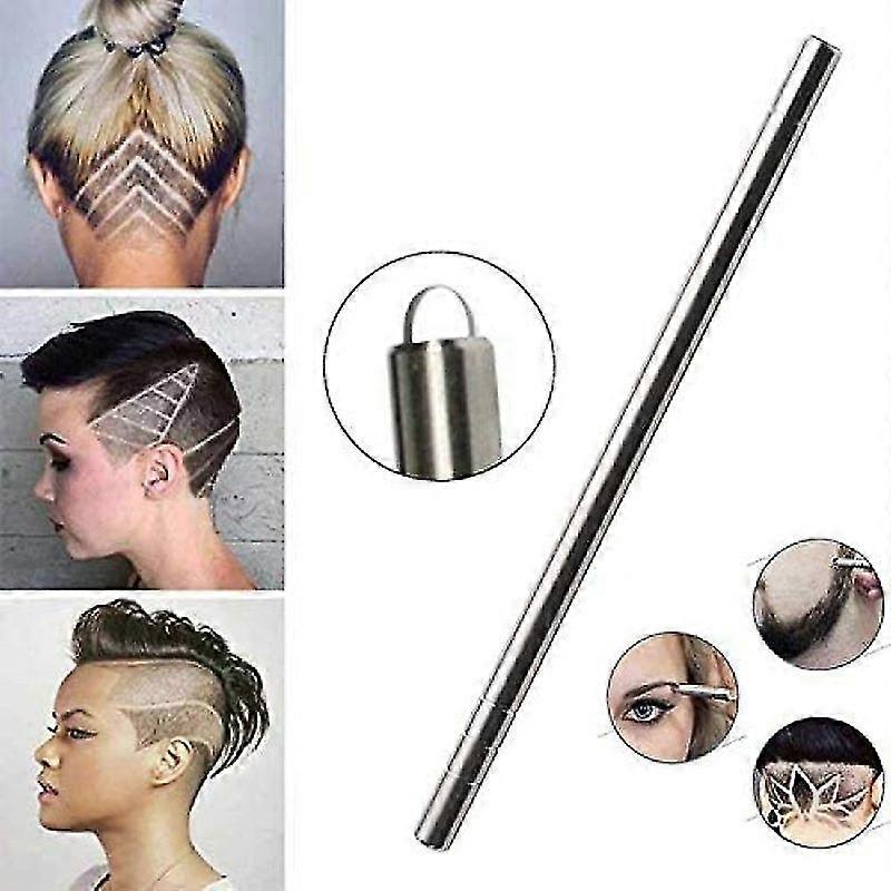 理髪はさみプロフェッショナルマジック彫刻ひげ髪はさみ眉毛彫刻ペンヘアスタイル彫刻ペン+ 10pcsブレード