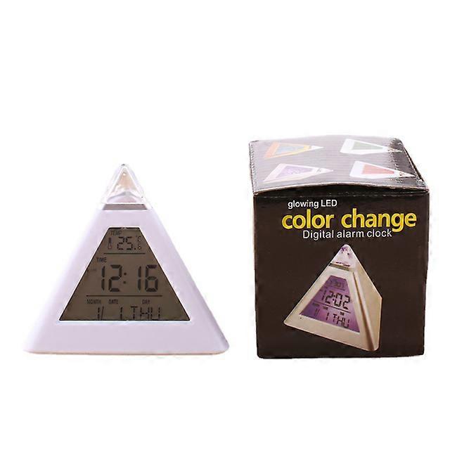 LED Digital Clock 7 Color Changing Night Light Temperature Display