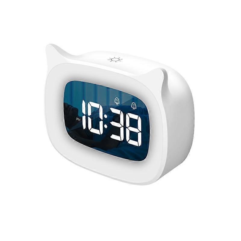 Mini LED Alarm Clock Digital Ambiance Night Light Rechargeable