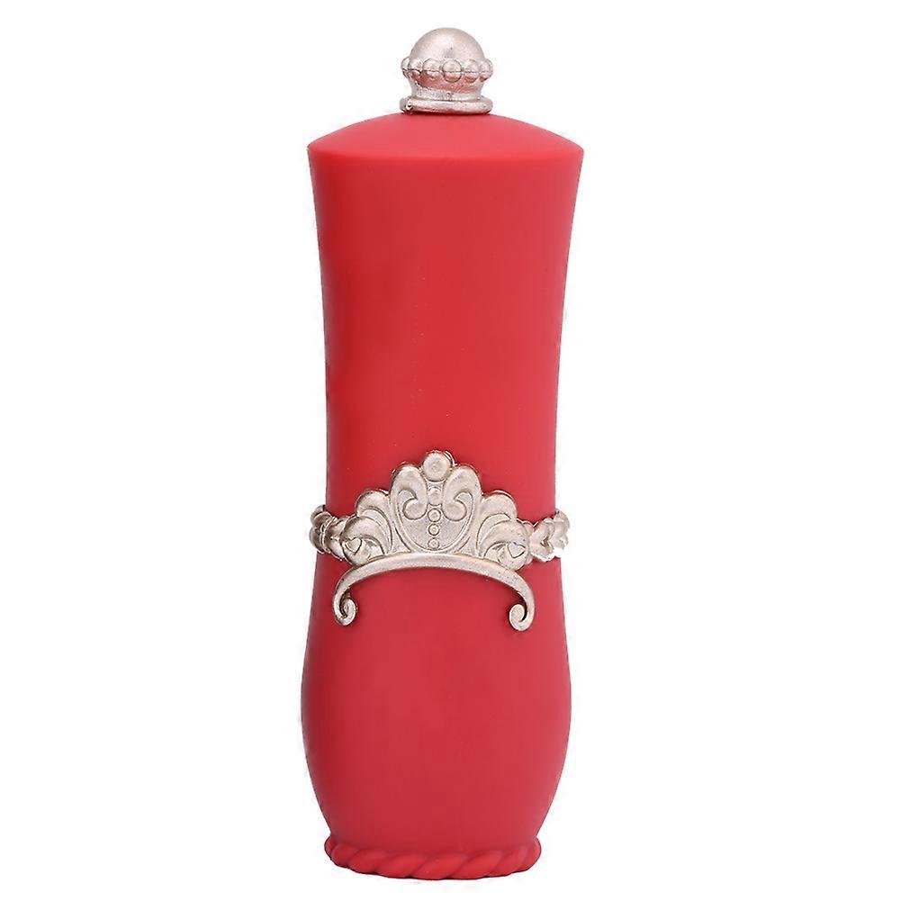 Rotatable Lipstick Shaped Needle Sewing Pin Cushion Holder Needlework Tool (Red)