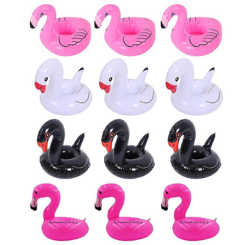 12pcs Inflatable Drink Holder Drink Pool Floats Coasters for Pool Party Water FunNEW7