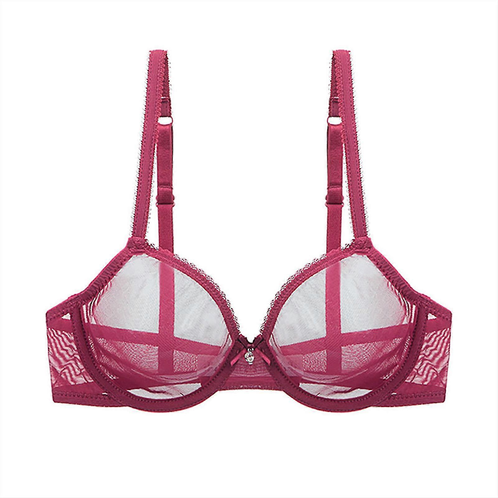 Naiset Rintaliivit Topit Seksikkäät alusvaatteet Läpinäkyvä verkko Bralette Säädettävät olkaimet Aluslangat Vuoraamattomat rintaliivit Brassiere Alusvaatteet