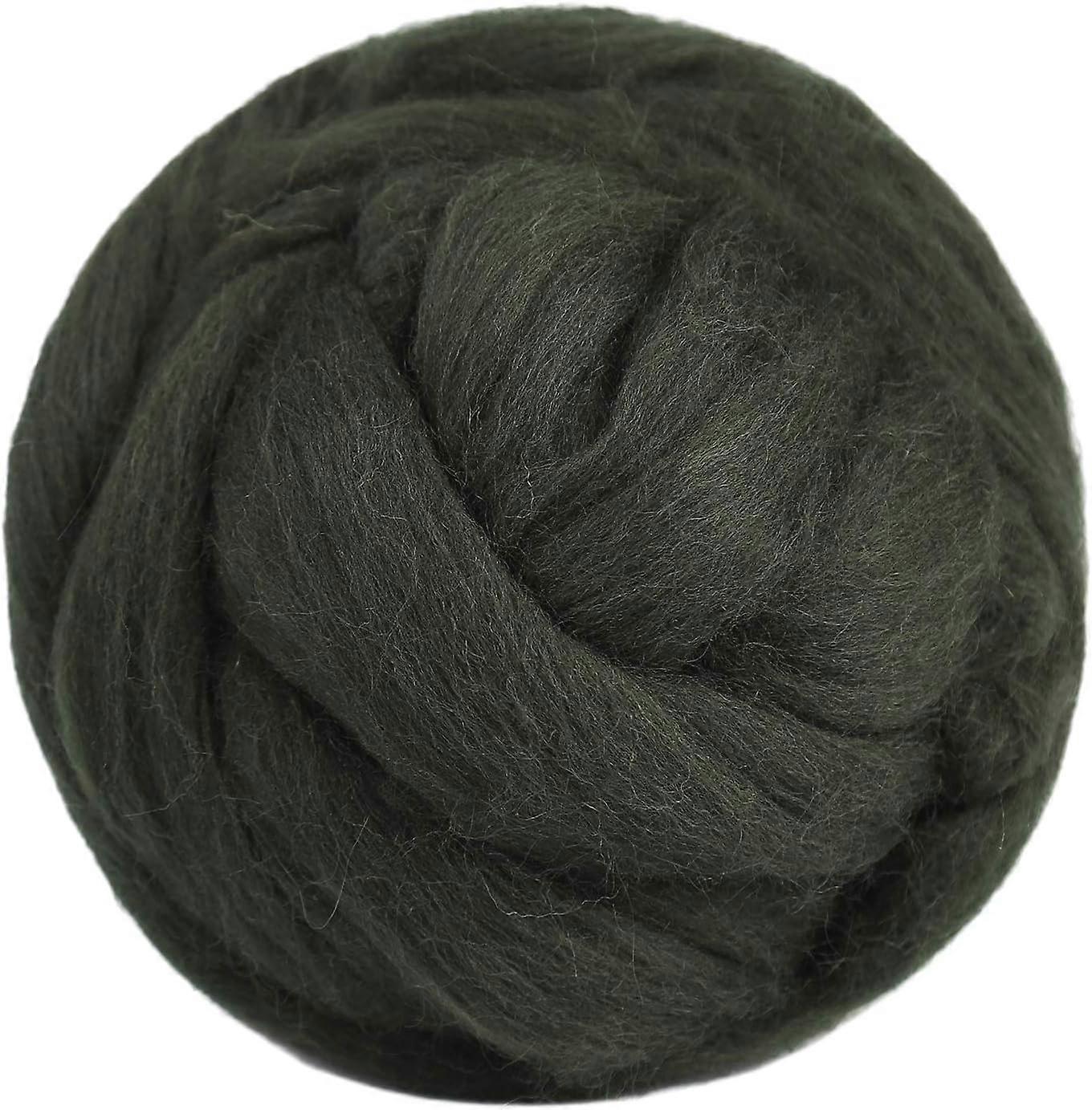 100g Wool Roving Yarn Fiber Roving Wool Top Wool Felting Supplies Pure Wool Chunky Yarn Spinning Wool Roving for Needle Felting Wet Felting DIY H