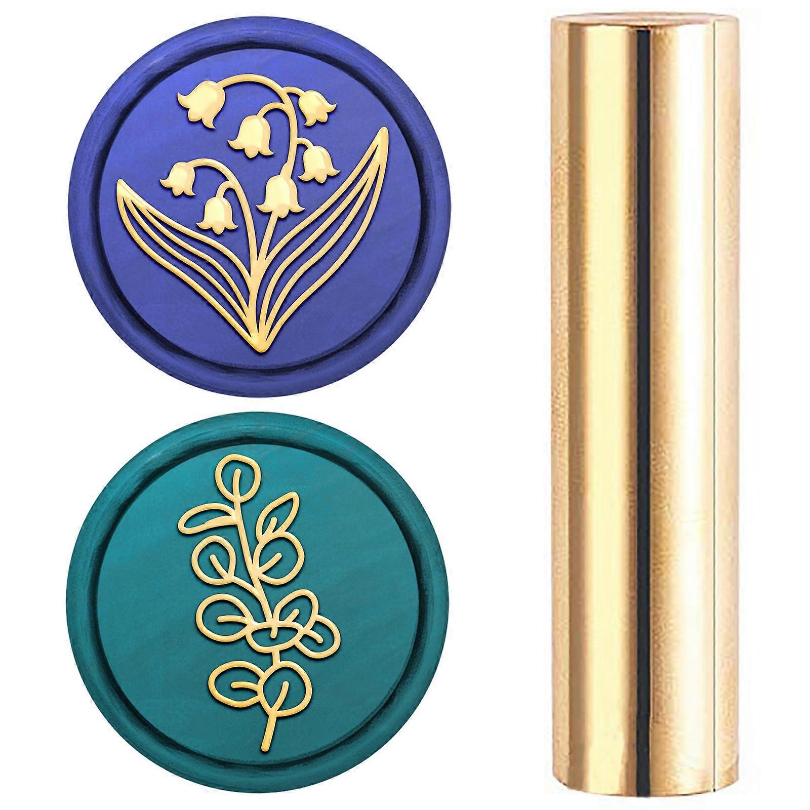 Leaf pattern Wax Seal Stamp With Removable Vintage Retro Brass Head
