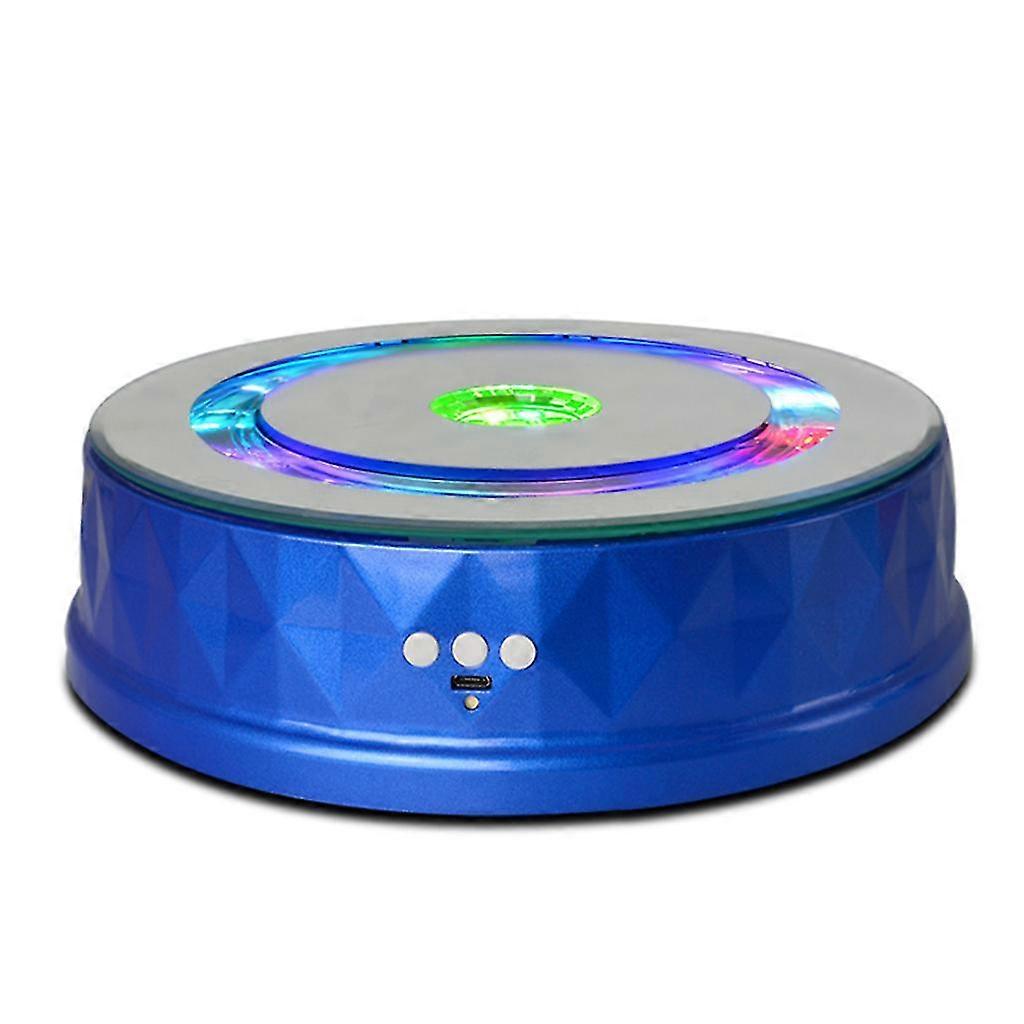 Electric Turntable Display Stand Colorful Light 360rotating Table Watch Jewelry