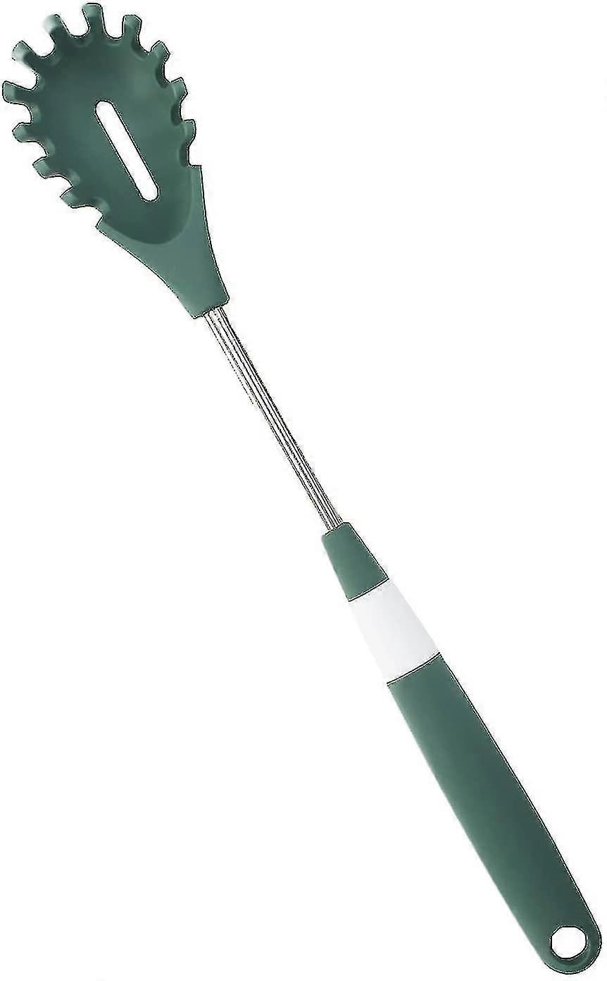 2024 Pasta Spoon Fork,server Utensil,silicone Noodle Grabber,green