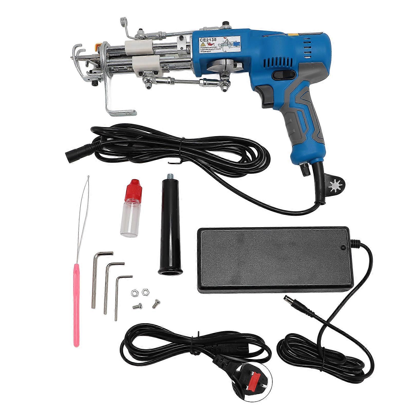 Carpet Tufting Gun Machine Kit Brushless High Power 2 In 1 Cut and Loop Pile Carpet Gun 100240V UK Plug
