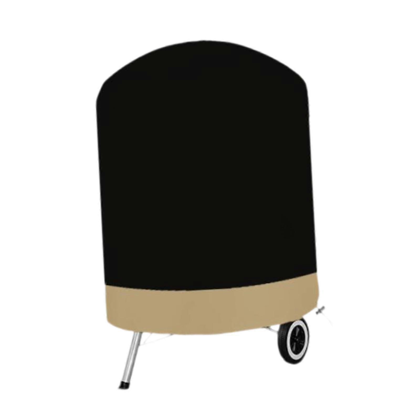 Kettle BBQ Grill Cover with Drawstring Accessories Adjustable Wind Resistant Black 58x77cm