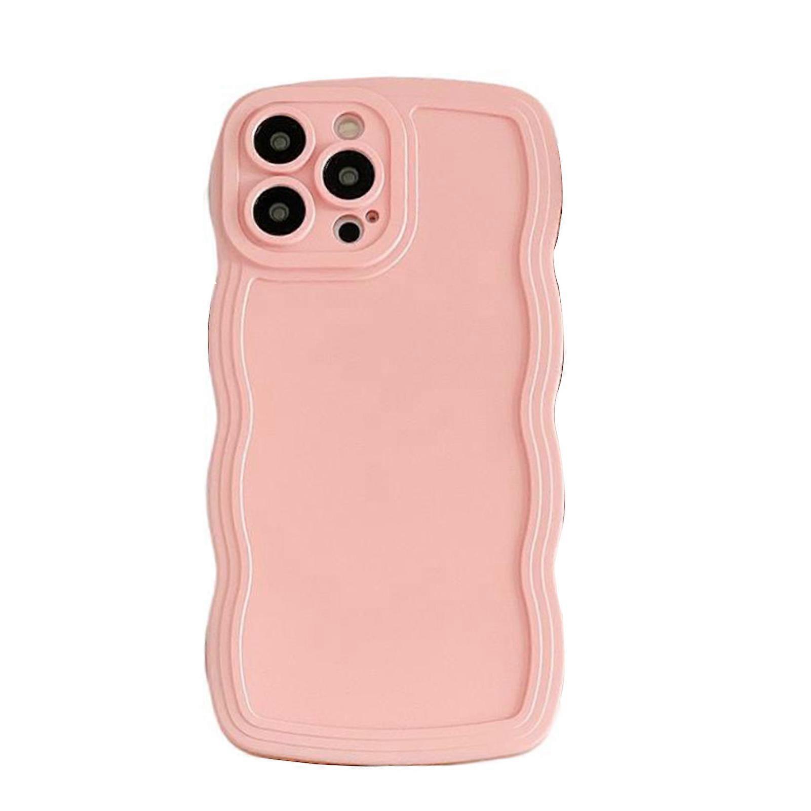 Mobile Phone Case Wave Border Anti-shock Tight Fit Full Coverage Anti-scratch Candy Color Phone Case for iPhone 14/14 Pro/14 Max/14 Pro Max