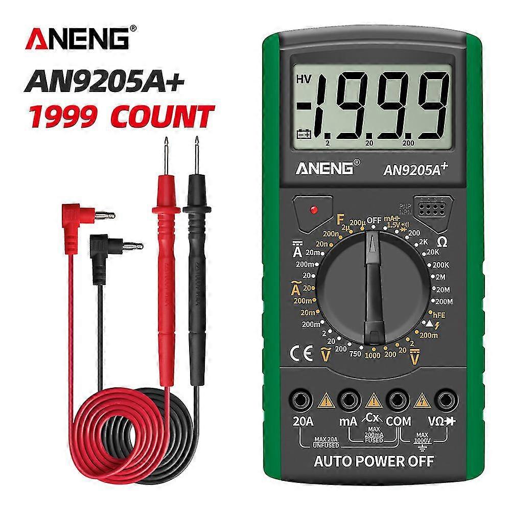 Aneng Dt9205a+ Digital Multimeter Ac/dc Profesional Transistor Tester Electrical Ncv Test Meter Analog Auto Range Multimetro