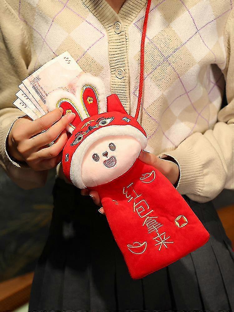Rabbit Red Envelope Coin Purse Plush Toy, Soft And Fluffy For Chinese Festival, 2023 Year Of The Rabbit