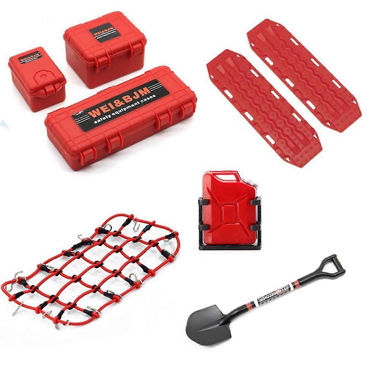 Universal 8PCS/Set Simulated Decoration Suitcase Luggage Net Shovel For TRX4 SCX10 90046 1/10 RC Ca