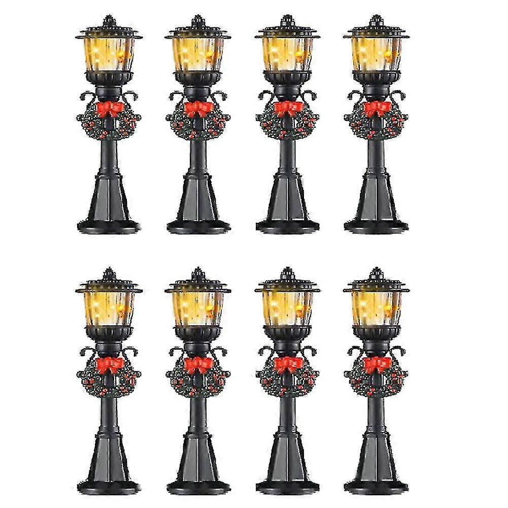 8-pack Mini Christmas Lights Compatible With Diy Dollhouse Village Trails