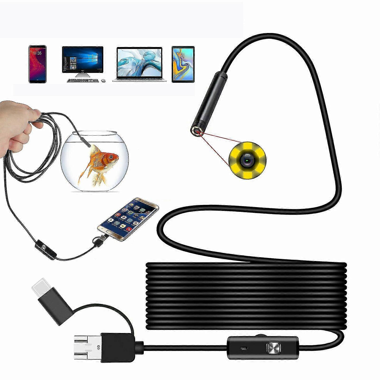 3in1 Usb 6 Led Endoscope Camera Hd Cams Inspection Camera For Android/laptop/pc