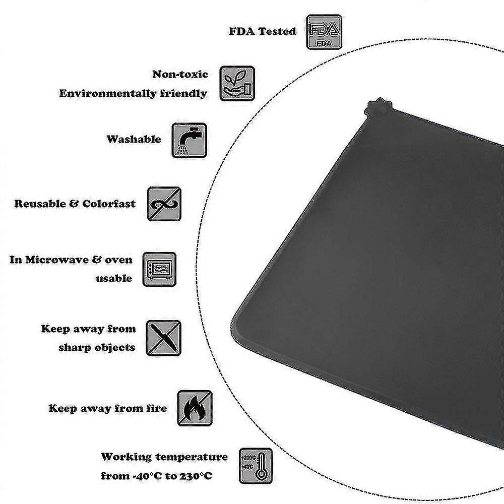 Dog And Cat Food Mat Waterproof Non Slip Silicone Pet Feeding Mat