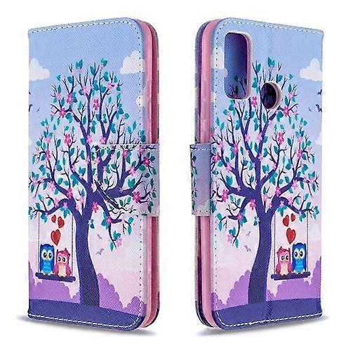 For Huawei P Smart (2020) Colored Drawing Pattern Horizontal Flip Leather Phone Case
