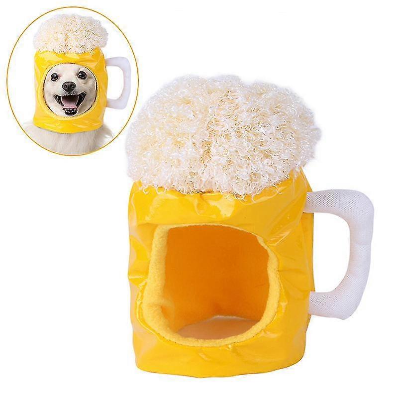 Pet Beer Cap Costume Yellow Hat Dog Hat Cap