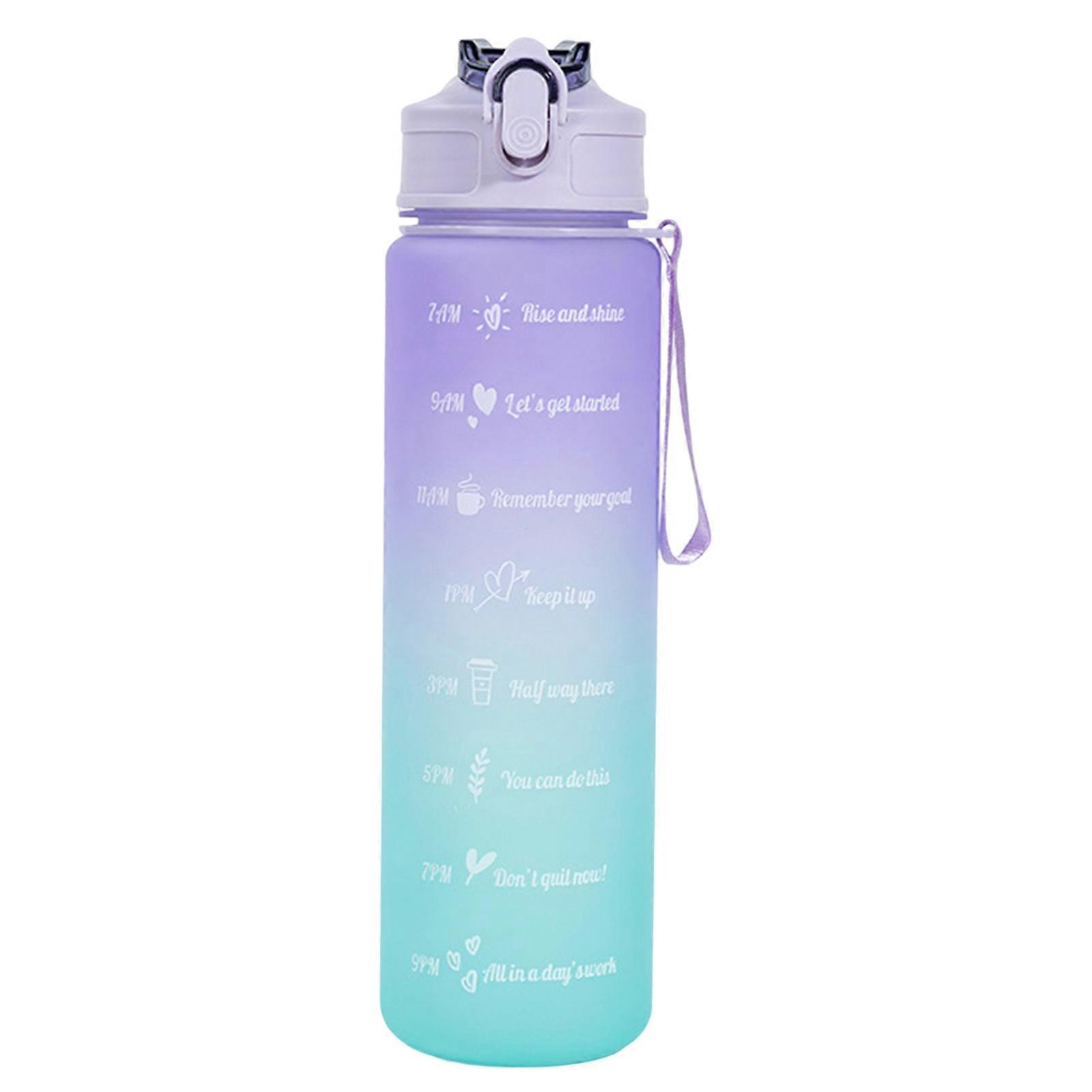 750ml Drinking Bottle Gradient Large Capacity Leak-proof Ins Style Traveling Straw Design Drinking Jug Daily Use KAESI