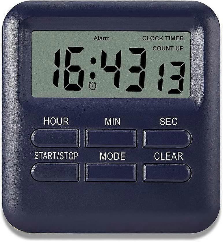 Digital Timer with 3 in 1 Clock Function,Magnetic Timer(Dark Blue)