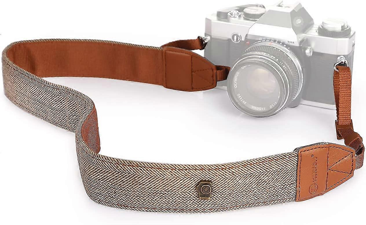 Camera Shoulder Neck Strap for All DSLR Brown