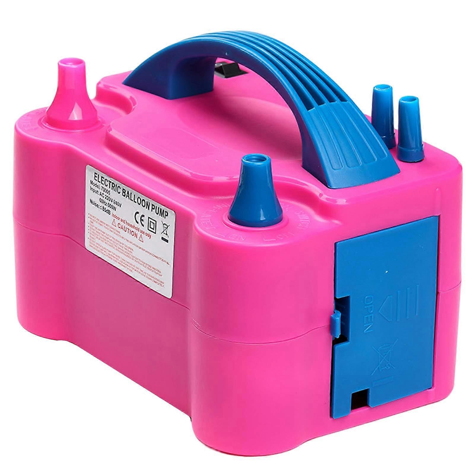 1 Set Inflator Pump Portable Handle Double Holes Multiple Air Nozzles Labor-saving Save Time US Plug Electric Balloon Machine Home Supply KAESI