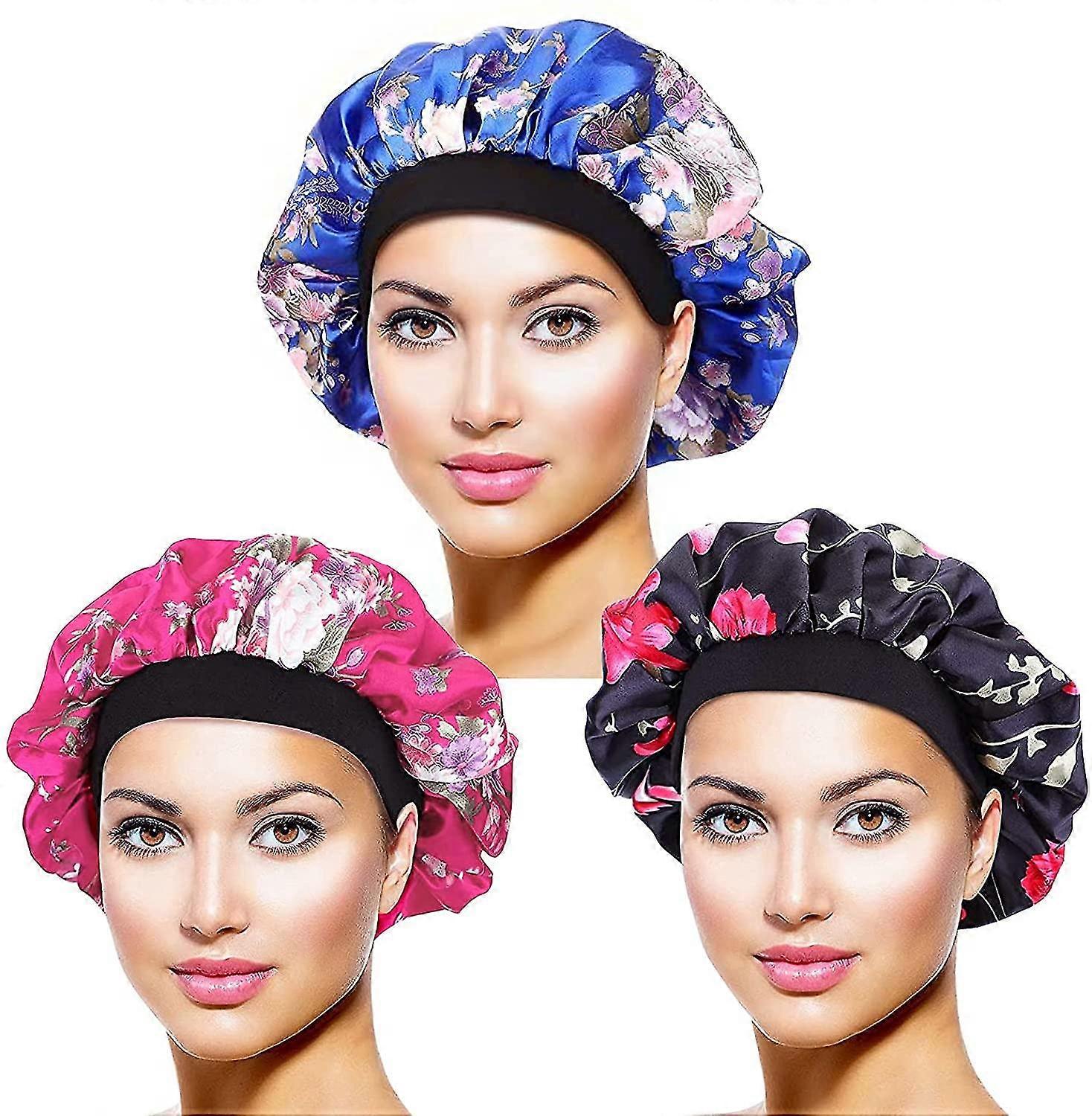 6 Stück Duschkappe Badehaarkappe Wiederverwendbare Duschmütze Wasserdichte Badekappe