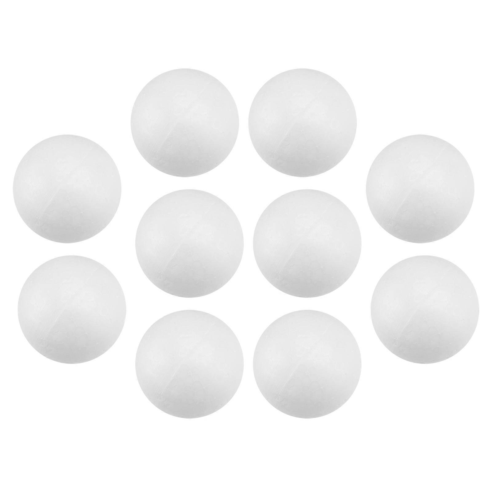 10pcs 7cm Christmas Decoration Modelling Craft Polystyrene Ball Sphere (White)
