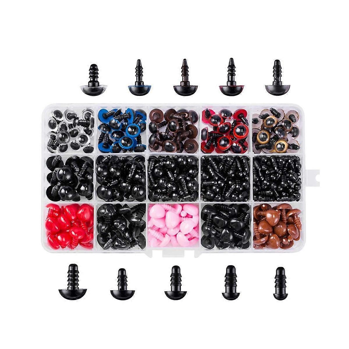 752PCS Safety Eyes and Noses for Amigurumi Stuffed Crochet Eyes with Washers Craft Doll Eyes for Am