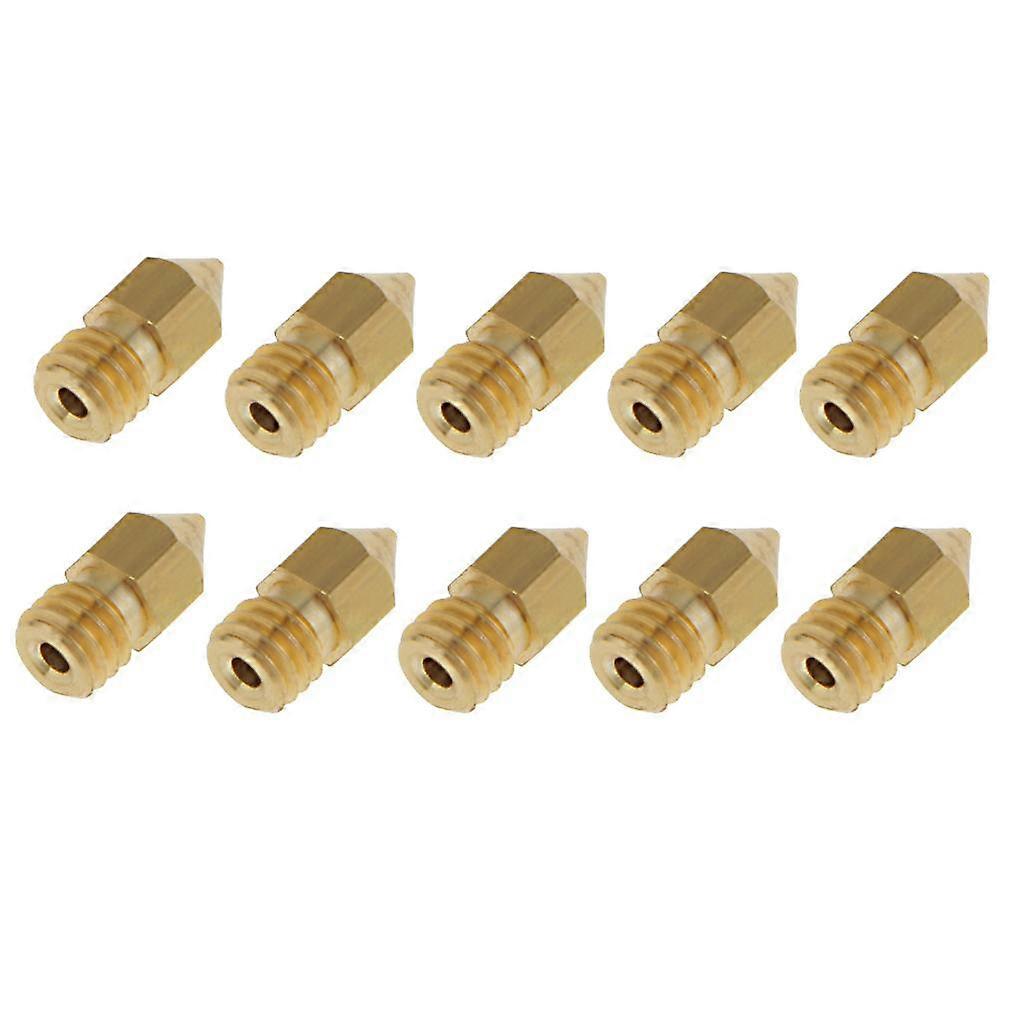 10Pack 0.4mm Copper Extruder Nozzle Print Head for 1.75mm MK8 3D Printer