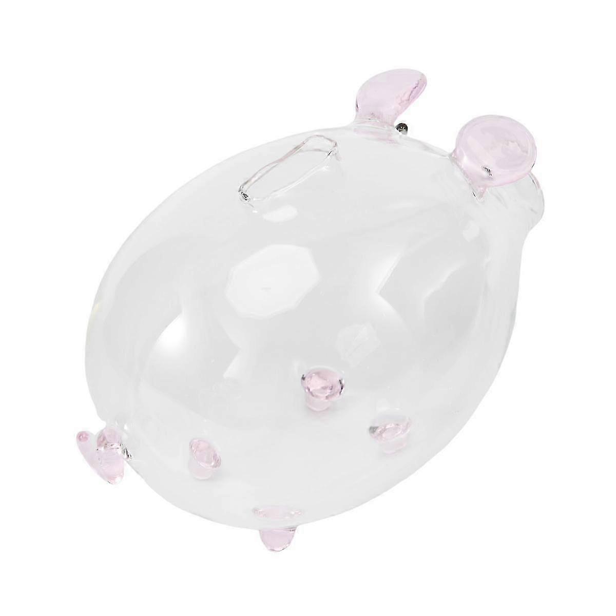 خنزير أصبع البنك صناديق المال عملة توفير مربع لطيف الزجاج الشفاف هدية عيد ميلاد هدية للأطفال الأطفال الوردي